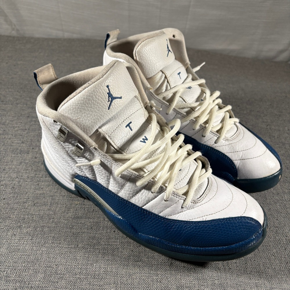 Jordan 12 Retro French Blue Mens Sz 10 White Blue 130690-113 Replacement Strings